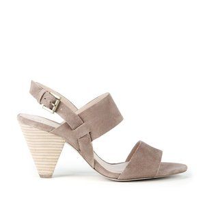 SOLE SOCIETY VALOR TAUPE HEEL SANDALS